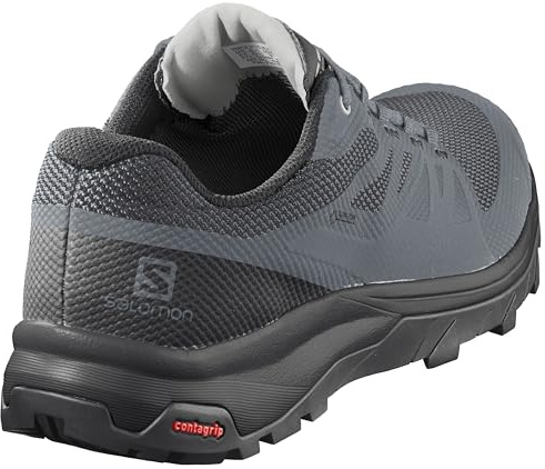 Salomon Outline Gore-Tex, Zapatos de Trekking y Senderismo, Mujer, Multicolor (Stormy Weather - Black - Lunar Rock), 43 1/3 EU