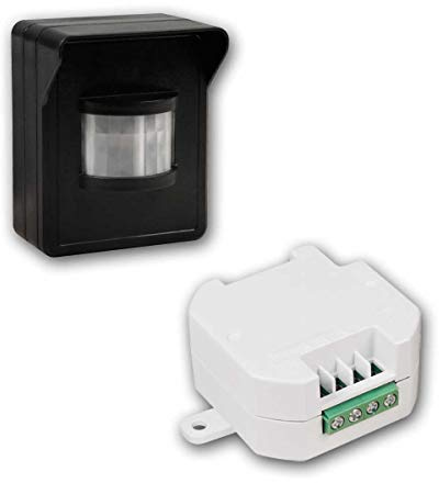 Set Funk-Bewegungsmelder IP44 Comfort, 1x PIR-Bewegungsmelder & 1x Empfänger