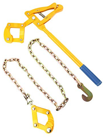 Heavy Duty Chain Strainer, Farm Agriculture Pasture Fence Chain Wire Tensioner Strainer, Fencing Repair Wire Pulling Tool with 1.2m Chain, Robust Carbon Steel Chain Tensioning Tool Kit