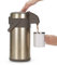 Olerd Cafetière isotherme de 3 l - Distributeur de café - En acier inoxydable - Double paroi - Avec mécanisme de pompe - Carafe à café pour 16 tasses - Doré