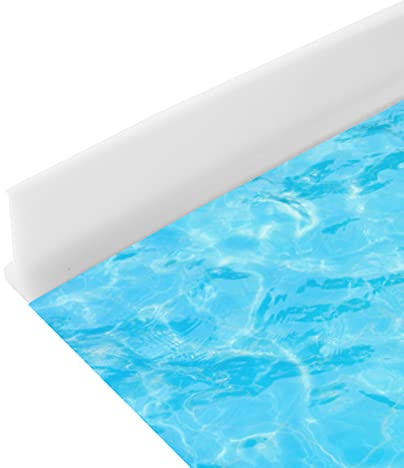 Ailelan Duschdichtung Weiss 1m, Selbstklebend Duschleiste Wassersperre | Silikon Wasserstopper, fur Rahmenlose Duschtur Badezimmer Kuche Duschkabine