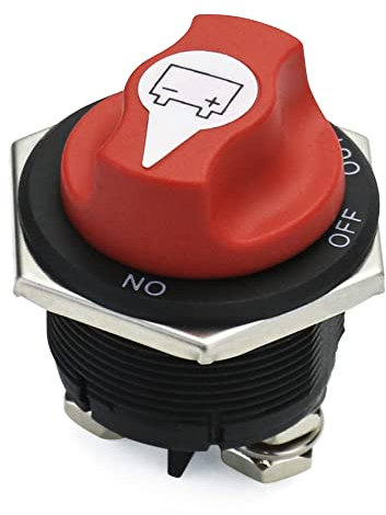 QWORK® Batterieschalter Trennschalter 32VDC 200A ON-Off-Out Batterie Hauptschalter Entfernbar für Autos LKW Offroad Fahrzeug Marine Boote (200A)