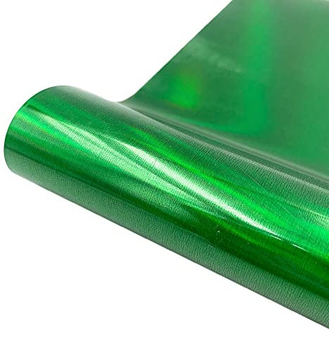 Wärmeübertragung Metallic Laser Vinyl Presse Maschine Schneiden Plotter Cutter T-Shirt Folienfolie (Farbe: Grün, Größe: 30 cm x 50 cm)