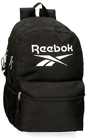 Reebok Boston Zaino Scuola Doppio Comparto Nero 31x44x15 cm Poliestere 20,46L