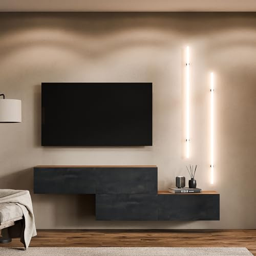 Planetmöbel TV Schrank 280 cm Wohnwand Lowboard Set