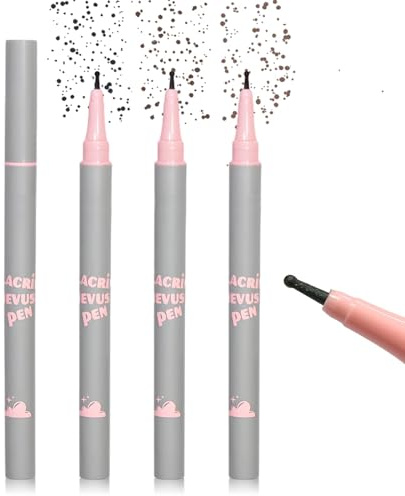 Moguri 3 Stäbchen Lacrimal Nevus Pen, Sommersprossenstift, natürlicher realistischer Sommersprossen Make up Stift, 3 Farben natürlicher wasserfester Sommersprossenstift
