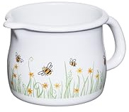 Riess, 0093-137, Schnabeltopf Ø 10cm, BIENE, Emaille, Vol. (rec.): 0,8 Liter, Made in Österreich, LBH: 16,6x11,5x9,6cm, 0,320kg, Induktionskocher kompatibel, Gasherd geeignet, Elektroherd geeignet