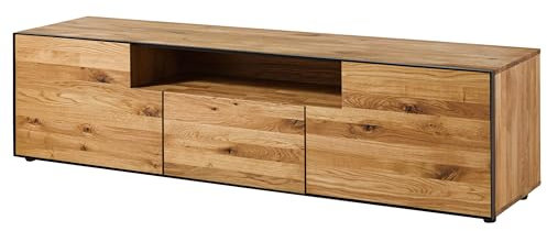 MASSIVMOEBEL24.DE Lowboard Wildeiche 201x53x55 Natur geölt STARNBERG #12, Farbe:Natur geölt, Größe:201x53x55 cm (BxTxH)