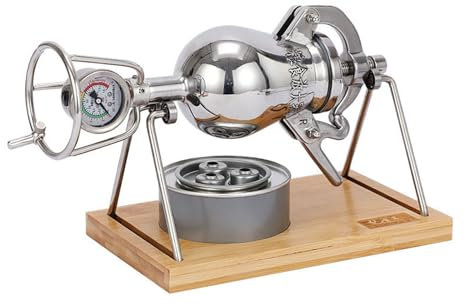 SEVOLY Macchina per Popcorn ad Alta Pressione, Mini Macchina per Popcorn Cinese Vintage da 398 ml, Macchina per Popcorn in Acciaio Inossidabile 304, Piccolo Amplificatore per Cereali a manovella