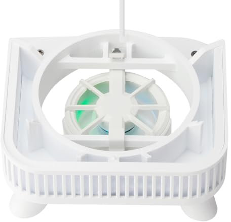 Soporte de montaje de sobremesa Base de disipación de calor para Mac Mini M4/M4 Pro 2024,Base antipolvo impresa en 3D Soporte antideslizante con Ventilador de refrigeración para Mac Mini 2024 (blanco)
