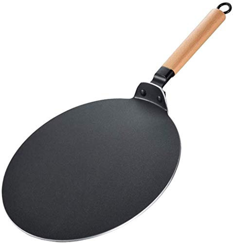 ZHZXBDGQ Sartén antiadherente para crepes de panqueques para huevos de carne, tawa plana, herramienta de frutas para panqueques domésticos, inducción, engrosamiento incompatible, 32 cm
