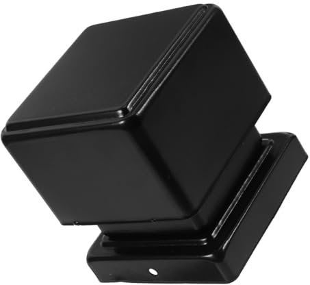 Uonlytech Black Metal Post Finials Decorative Fence Caps Lotus Hat Sill Head for Gate Lawn Fence Rust-Resistant