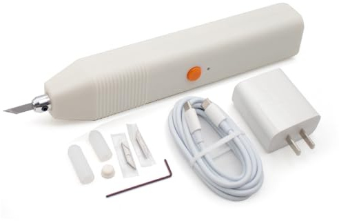 Toplionace Couteau de Découpe à Ultrasons DIY - Découpe Portable Haut de Gamme pour Impressions 3D, Bois, Plastique et Circuits Imprimés avec 5 Lames