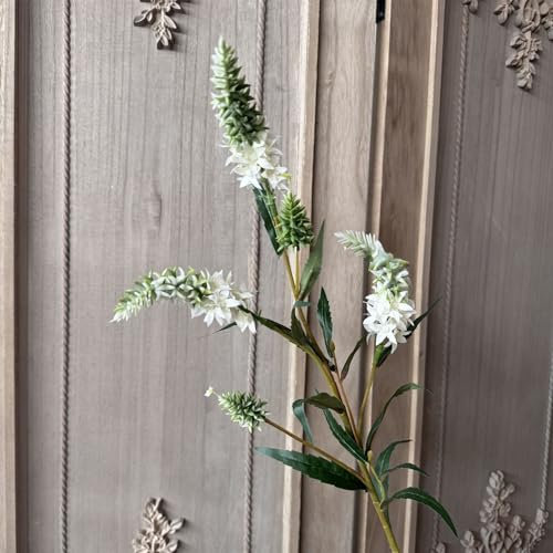 White Faux Flower Arrangement for Wedding, Home, and Backdrop Decor | Includes Austin Roses, Hydrangeas, Lilies, Tulips & More (1, Fragrant Flower)