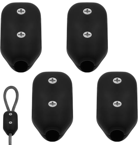 Ymapinc Reusable Wire Clamp Connector,2Pcs 3/8 Inch Rope Fasteners Black Rope Loop Clamp, String Clamps Wire Loop Clamps for 7-8 mm Nylon or Braided Cord