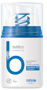 bioTaTum Tattoo Aftercare Cream 50 ml - Reduce Itching & Inflammation - Tattoo Enhancing Cream - Refresh Ink & Fresh Tattoo Healing, Reviver - Vegan & Fragrance-Free
