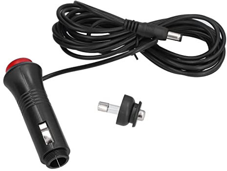 Hyuduo Adattatore Accendino Sigaretta 12V-24V Cavo di Alimentazione CC con Pulsante Interruttore, Cavo di Rame per Auto, Piccoli Dispositivi Elettronici