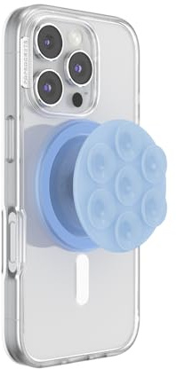 PopSockets Phone Grip for MagSafe, Magnetic Holder, Phone Stand, Suck-Up - Frost