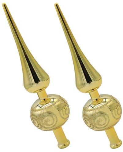 Alipis 2 Pezzi Stella Decorativa Per Punta Albero Di Natale Ornamento Natalizio Per Decorazione Albero (colore Oro)