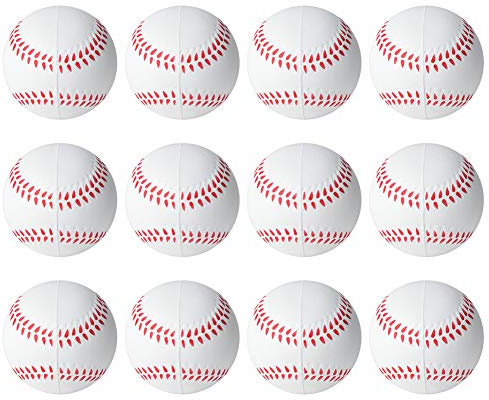 RASTKY Dodgeball en Mousse Douce pour Les Enfants - 12pcs 6,3 Cm Enfants Playing Full Soft Elastic Ball - Stress Toy pour Le Plaisir et la Relaxation (Base-Ball)