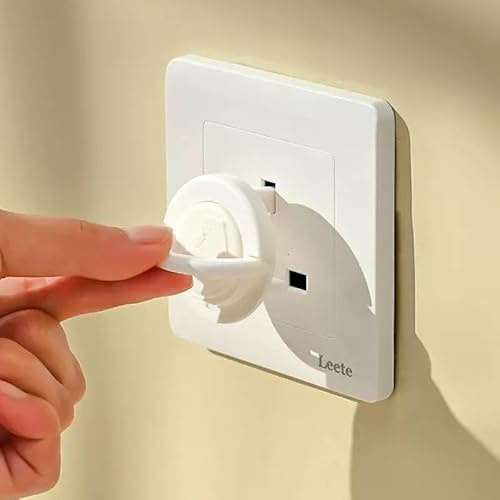 Baby Safety Electric Socket Covers with Pull Ring, UK 3 Pin Plug Protector Caps, Childproof Outlet Covers, Electrical Socket Protection for Kids, 5-Pack ABS Plug Guards