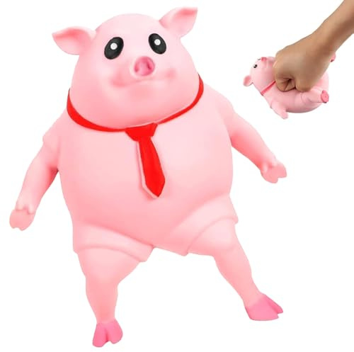 DFADKYWU Schweine Quetschspielzeug, Unbreakable Pig, Anti Stress Schwein, Kreatives Dekompressions Piggy, Pig Fidget Toy, Stress Spielzeug, Anti Stress Spielzeug für Erwachsene und Kinder