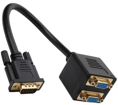 1080P VGA Splitter 1 al cavo di durevolezza di 2Port 25cm per i proiettori del computer
