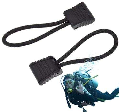 Clips Retenedores De Manguera De Buceo Dos Piezas Correas Sujetadoras | Retenedor Clip Manguera para Buceo Sujetar Manómetros y Reguladores durante Actividades Submarinas al Aire Libre