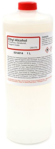 Reagent Grade Denatured Ethyl Alcohol, Anhydrous - 100% Alcohol, 1L - Denatured with Isopropyl Alcohol & Methanol - The Curated Chemical Collection - Not for Use on Body or Skin