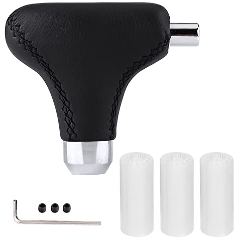 Leva Cambio Automatico adatto perChrysler Voyager Pomello Cambio Universale Leva Automatico adatto perChrysler Voyager Pu Leader Manopola Auto(Adattatore colore bianco e nero