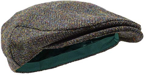 Borges & Scott Nevis Schirmmütze – Schiebermütze aus 100% handgewebter Wolle - Harris Tweed - wasserabweisend