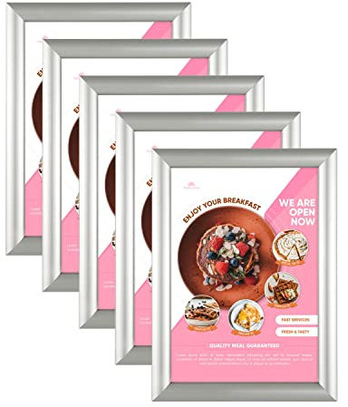 DISPLAY SALES Klapprahmen (5 St.) Safety DIN A4 Postermaß Plakatrahmen Wechselrahmen mit Sicherheitsprofil
