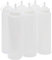 Plastic Condiment Squeeze Bottles (Clear, 946 ml, 6 Pack)