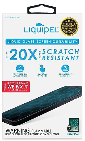 Liquid Screen Protector for all Smartphones and Tablets Liquid Glass 9H Hardness Universal fit with aYou Break It, We Fix It $150 Protection Plan by Liquipel