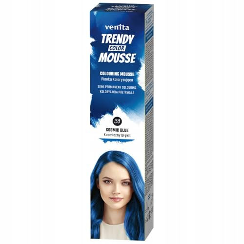 Venita Trendy Color Mousse Haarfärbemittel, 39 Cosmic Blue, 75 ml
