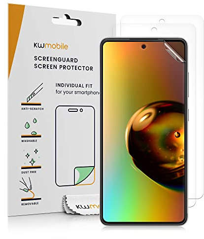kwmobile 3x Pellicola Salvaschermo Compatibile con Samsung Galaxy A52 / A52 5G / A52s 5G Pellicola - Film Protettivo Telefono - Protezione Antigraffio Display Smartphone