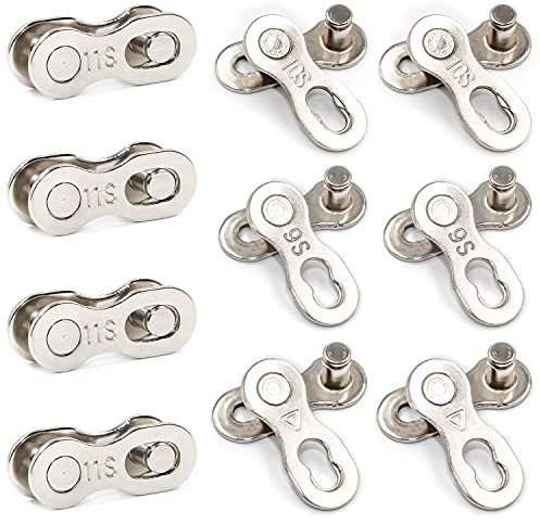 GIAK Fahrradkette Kettenschloss Fahrrad Kettenverschluss 10 Paar Geschwindigkeitskette Glied Fahrradketten Kettenglieder für 6-7-8 9 10 11 Kette fahrrad, für Rennrad Mountainbike