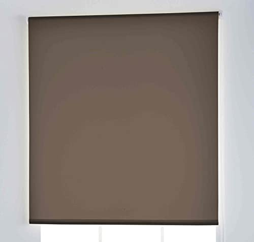 Light Translucent Smooth Roller Blind for Windows, Indoors, Folding, Kitchen, Blinds and Doors (150 x 175 cm, Hazelnut)