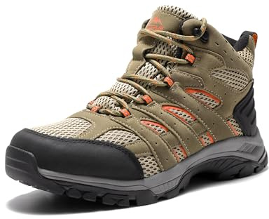 NORTIV 8 Chaussures Randonnée Imperméables Femmes,Size 39,Marron/Orange