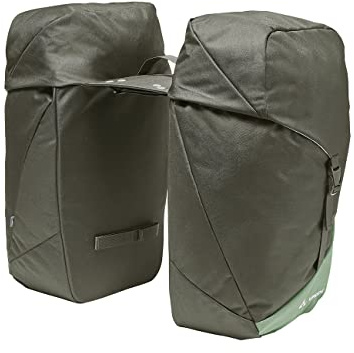 VAUDE Fahrrad Doppel Hinterradtaschen TwinRoadster, 52 Liter Volumen, Khaki, Einheitsgröße