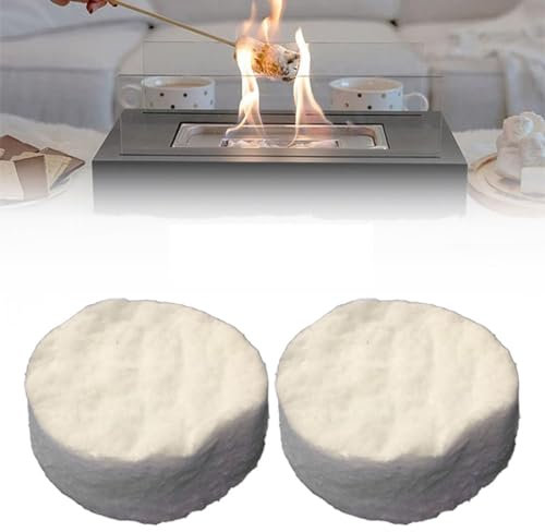 CNANRNANC 2 Stücke Keramikwolle Für Bioethanol Kamin Keramikschwamm Für Bio Ethanol Kaminofen Indoor Gel- & Ethanol Keramikschwamm Für Bioethanol Brenner