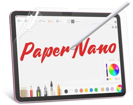 BERSEM 2-Pack Paper Screen Protector for iPad 10th/11th Generation A16 (2022/2025, 10.9/11 Inch) & iPad Air 11 M3 2025 / M2 2024, Matte PET Film for Drawing, Anti-Glare, Easy Installation