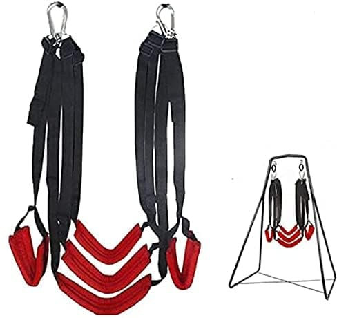 EKHOU Une balançoire Confortable avec Une capacité de Charge de 200 kg, des Cordes réglables et Une balançoire Suspendue avec 3 Coussins, Suspendue au Plafond et à la Porte