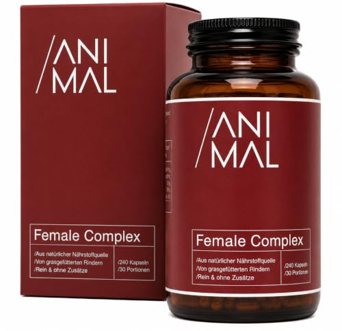 Female Complex [240 Kapseln] – Multivitamin für Frauen – Nährstoffe für Perimenopause & Wechseljahre – Mit Austern, Colostrum, Rinderleber & Milz – Natürliches Eisen, Kupfer, Vitamin A & B12