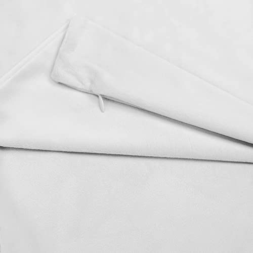 TAOSON Cozy Luxury Soft Solid Envelope Style V Shaped/Tri/Boomerang Standard Pillow Case Pillowcase, Velvet Pillow Cover, Pillow Protector Cushion Cover Only Cover No Insert White