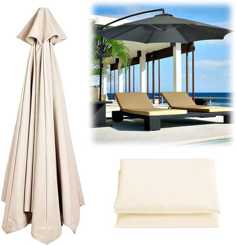 Sonnenschirm Ersatzbezug UV-Schutz Abdeckung Gartenschirm Stoff Ersetzen Ersatz Bezug 2/2,7/3m 6/8 Streben Sonnenschirm Bespannung Für Balkon, Garten, Pool Und Strand ( Color : 5 , Size : 3m 8ribs )