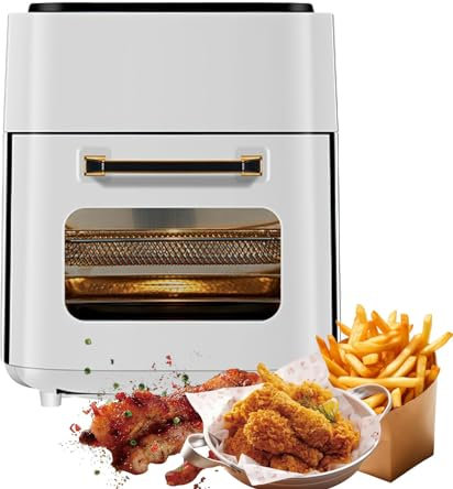 15L Friggitrice Ad Aria Di Cottura, 1400W Friggitrice Senza Olio, 6 Modalità Di Cottura, Tempo E Temperatura Regolabile, Pannello Tocco Led, Friggitrice Elettrico Per Cuocere Arrostire Friggere E