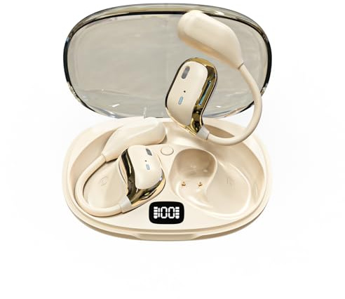 Xmenha Open Ear Kopfhörer kabellos Bluetooth 5.4 mit 4 Mic Luftleitung Knochenschall Sportkopfhörer Wireless Air Bone Conduction Headphones Headset Bluetooth mit Bügel für Gym Joggen Laufen Radfahren