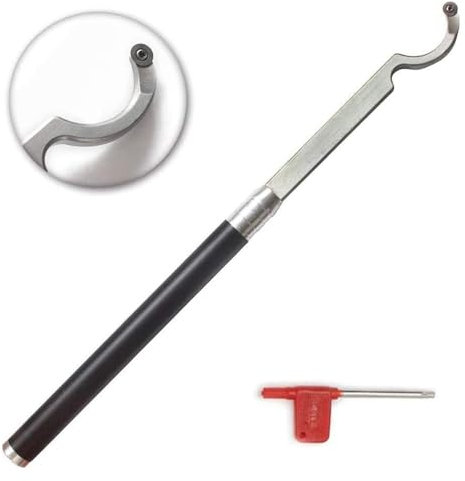 Drechselbank-Finisher mit Schwanenhals: 12-mm-Rundeinsatz, mit Schraube und Sternschlüssel, for Holzbegeisterte