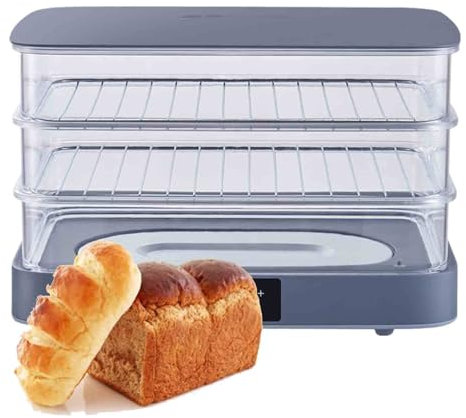 Macchina per Lievitare Pasta Elettrica, Lievitatrice per Pizza per Pane Visibile, Temperatura 20-45 ℃ e Controllo Automatico Dell'umidità, Timer 24 Ore per Lievitazione Yogurt